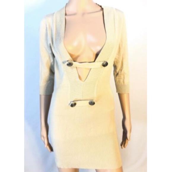 D&G Women's V-Neck Tunic Sweater Dress Bodycon M - Picture 1 of 8